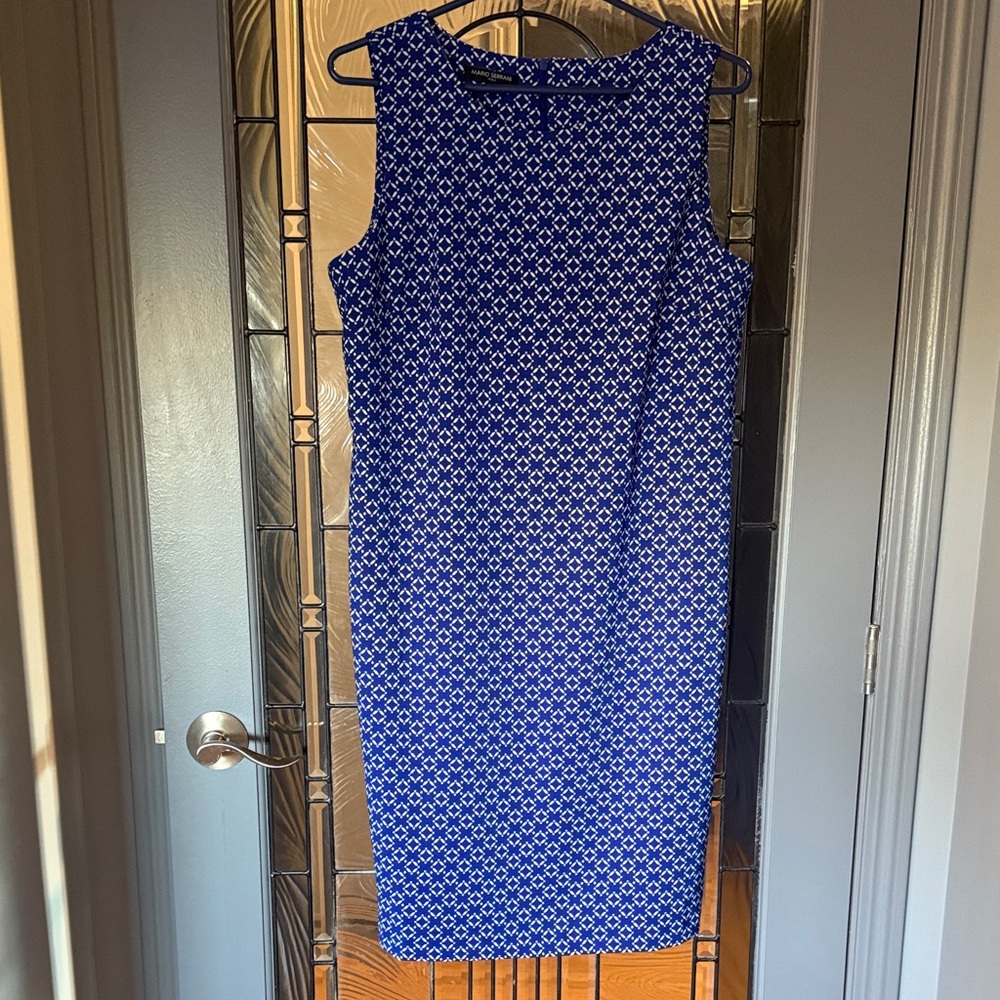 Mario Serrani Blue and White Midi Dress
(Item 23)